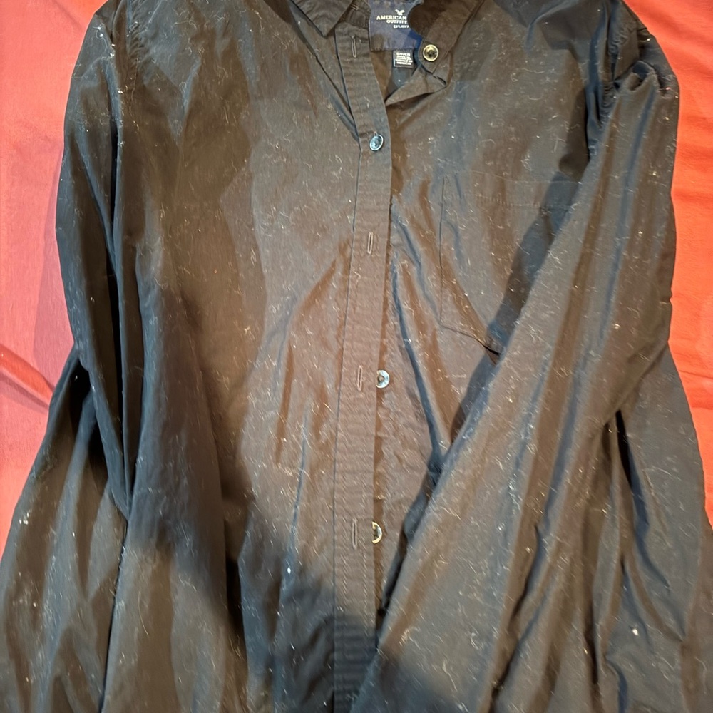 Black prep fit American Eagle button down size small